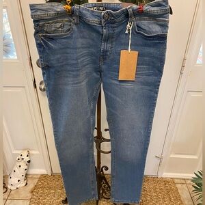 Mens NWT Free Planet Medium Wash Slim Fit Jeans 34X32 34